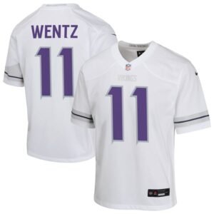 Carson Wentz Youth Nike White Minnesota Vikings Alternate Custom Game Jersey Carson Wentz Youth Nike White Minnesota Vikings Alternate Custom Game Jersey