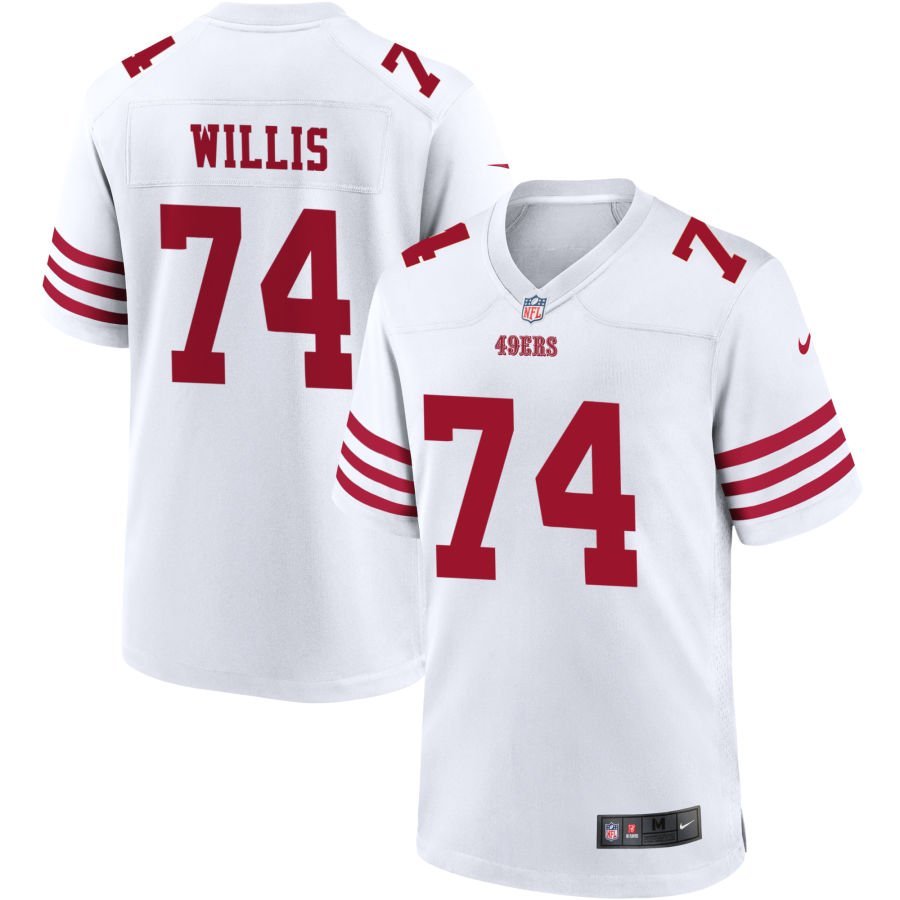 Carver Willis Men’s Nike White San Francisco 49ers Game Custom Player Jersey