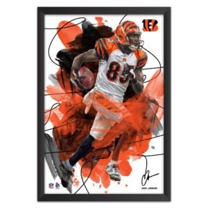 Chad Johnson Cincinnati Bengals 14″ x 20″ Brush Stroke Player Framed Art Print Chad Johnson Cincinnati Bengals 14″ x 20″ Brush Stroke Player Framed Art Print