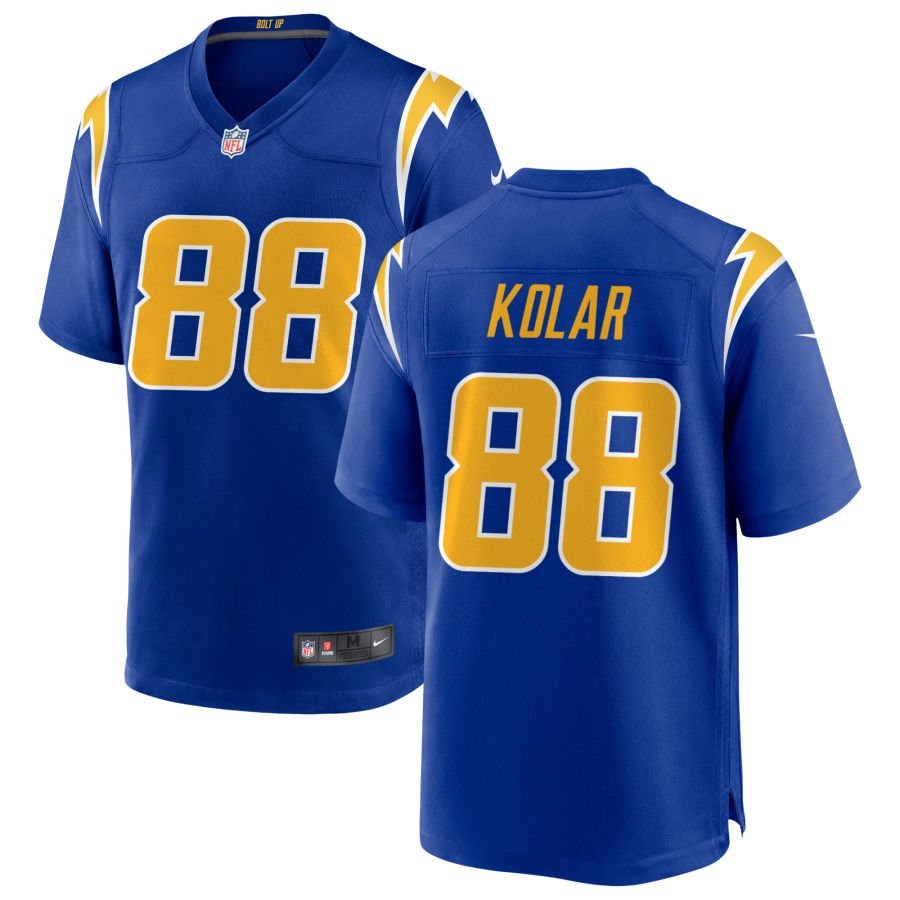 Charlie Kolar Men’s Nike Royal Los Angeles Chargers Alternate Custom Game Jersey