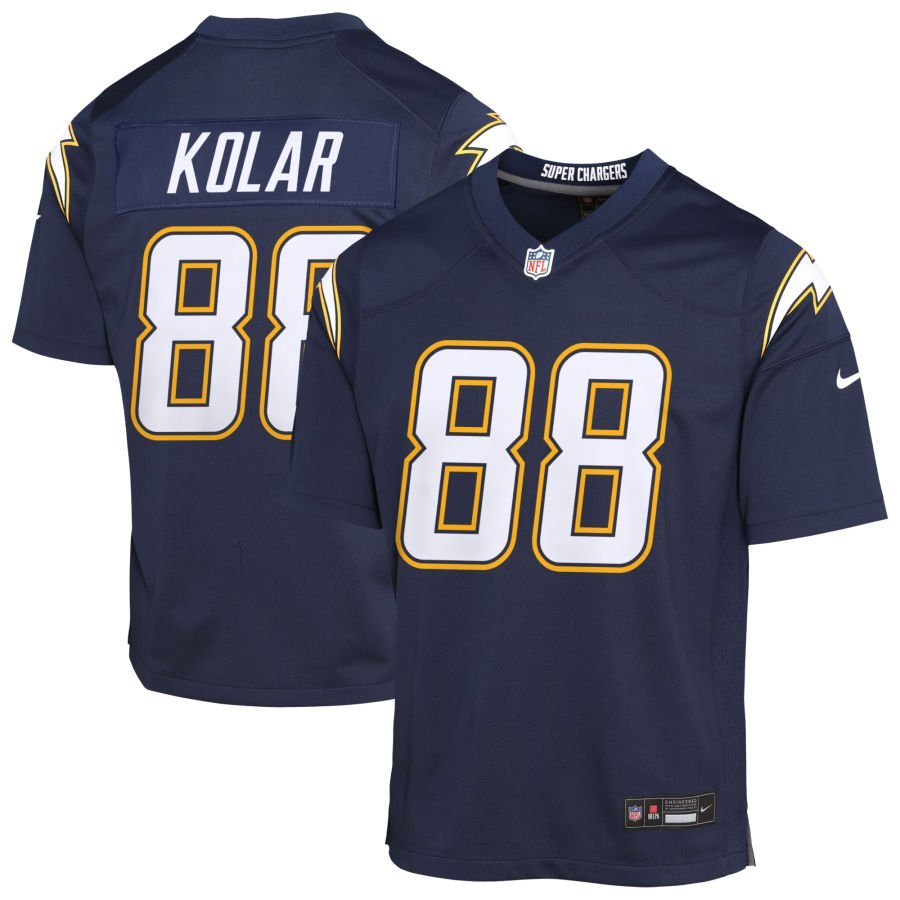 Charlie Kolar Youth Nike Navy Los Angeles Chargers Alternate Super Chargers Game Custom Jersey