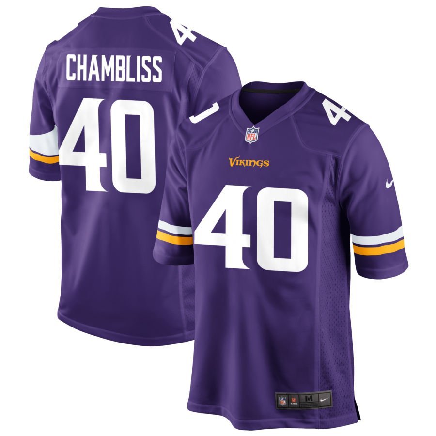 Chaz Chambliss Men’s Nike Purple Minnesota Vikings Custom Game Jersey Chaz Chambliss Men’s Nike Purple Minnesota Vikings Custom Game Jersey
