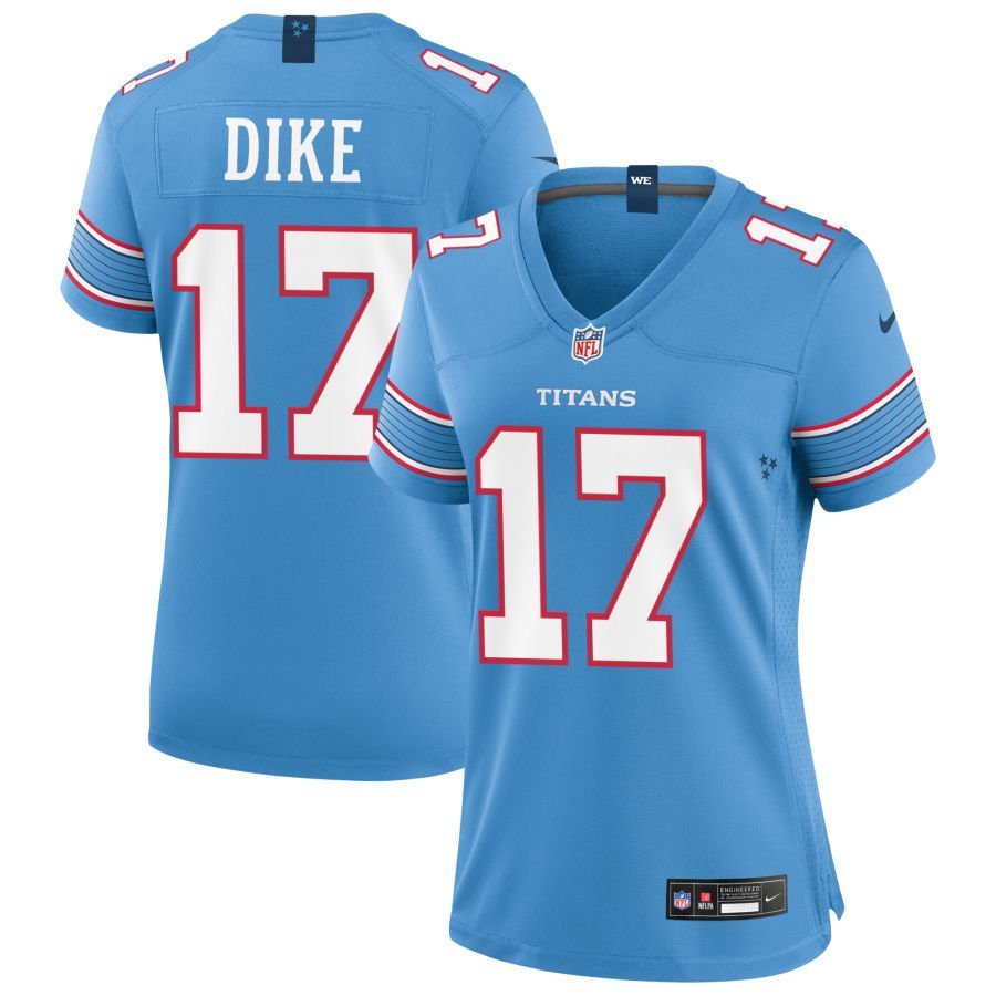 Chimere Dike Women’s Nike Light Blue Tennessee Titans Game Custom Jersey