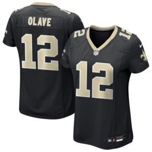 Chris Olave Women’s Nike Black New Orleans Saints Custom Game Jersey Chris Olave Women’s Nike Black New Orleans Saints Custom Game Jersey