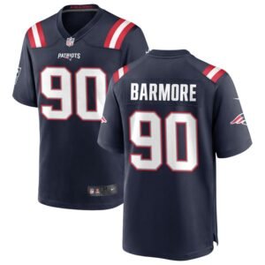 Christian Barmore Men’s Nike New England Patriots Navy Custom Game Jersey Christian Barmore Men’s Nike New England Patriots Navy Custom Game Jersey
