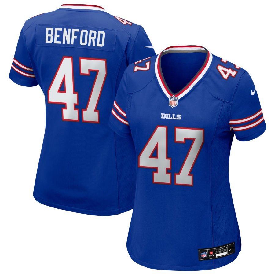 Christian Benford Women’s Nike Royal Buffalo Bills Custom Game Jersey
