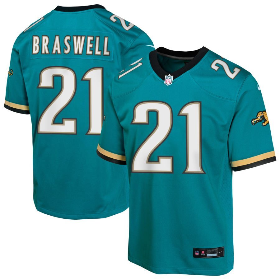 Christian Braswell Youth Nike Teal Jacksonville Jaguars Prowler Throwback Custom Game Jersey
