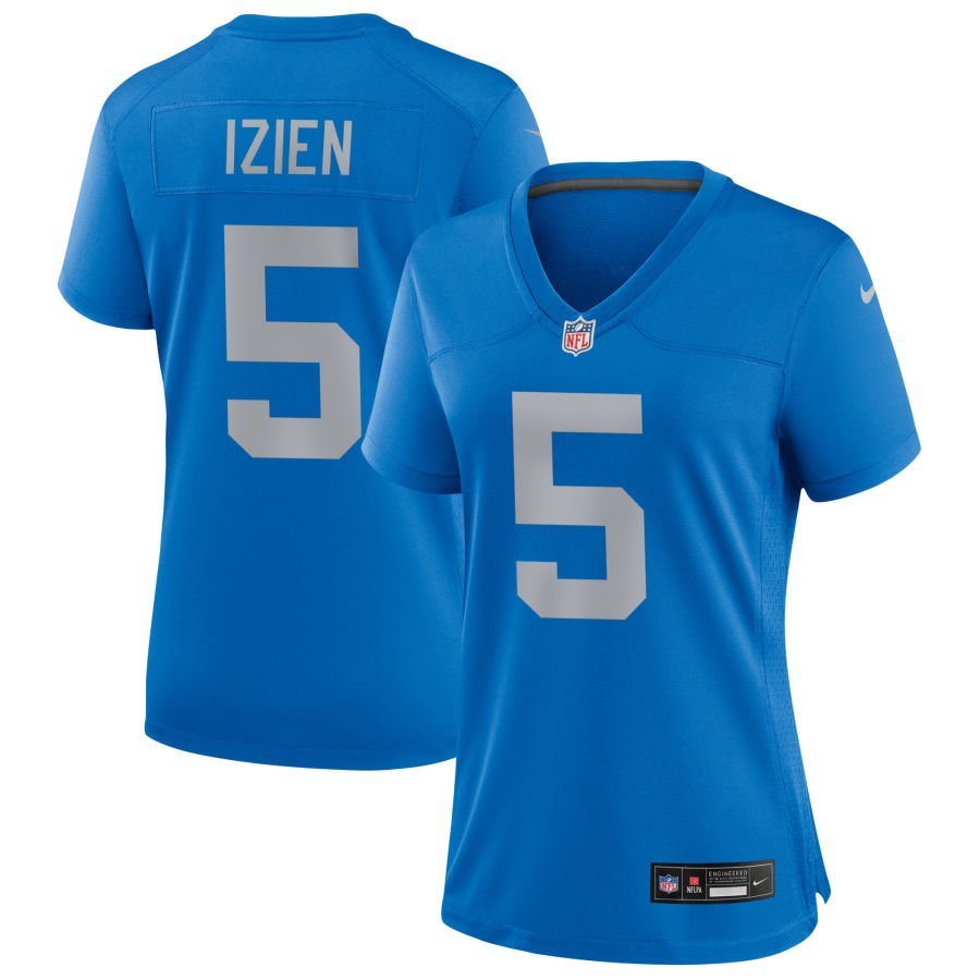 Christian Izien Women’s Nike Blue Detroit Lions Alternate Custom Game Jersey Christian Izien Women’s Nike Blue Detroit Lions Alternate Custom Game Jersey
