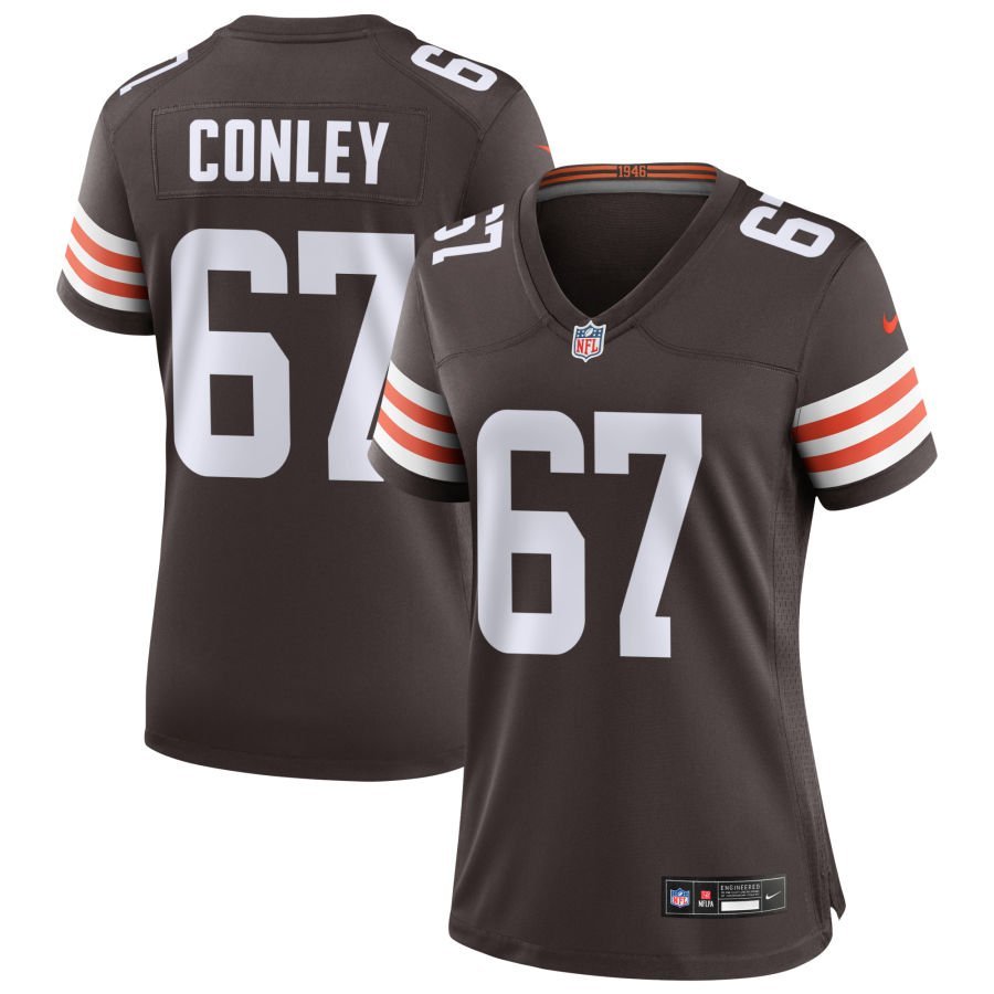 KT Leveston Women’s Nike Cleveland Browns Brown Custom Game Jersey