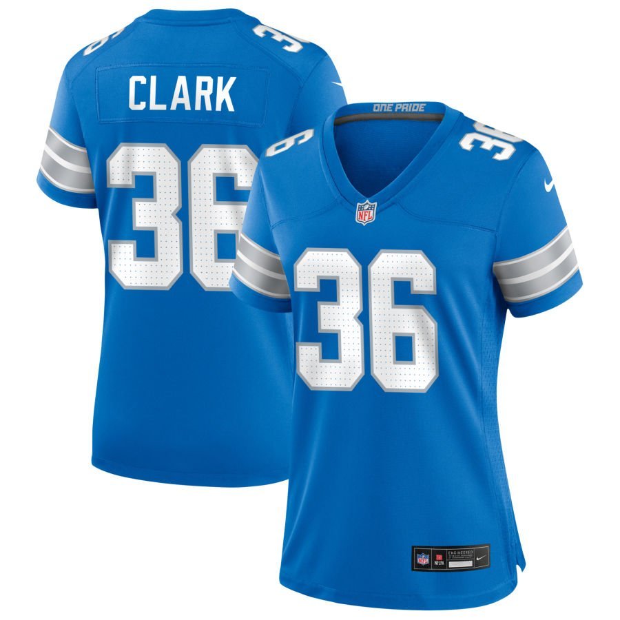 Chuck Clark Women’s Nike Blue Detroit Lions Custom Game Jersey Chuck Clark Women’s Nike Blue Detroit Lions Custom Game Jersey