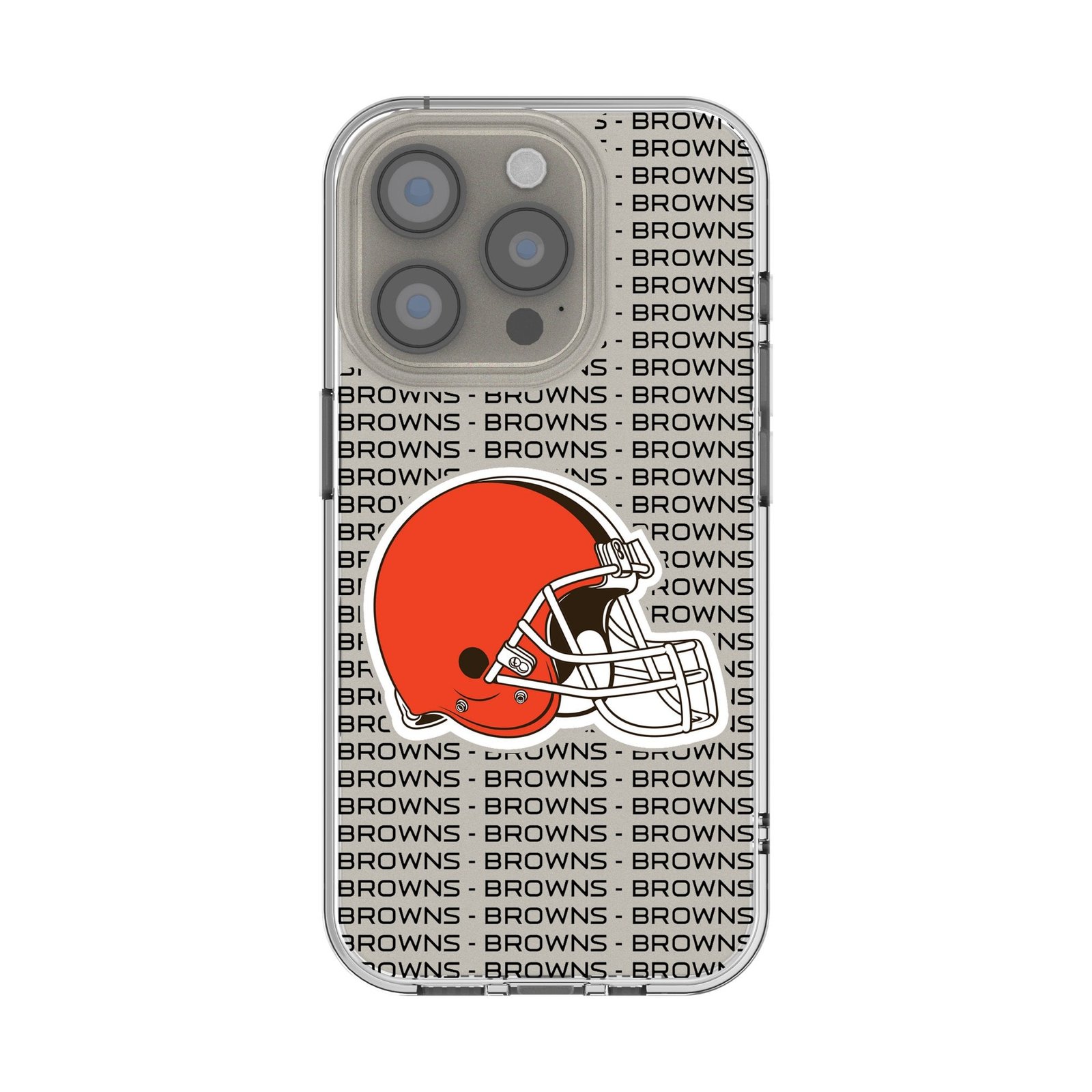 Cleveland Browns iPhone Clear Text Backdrop Design Case