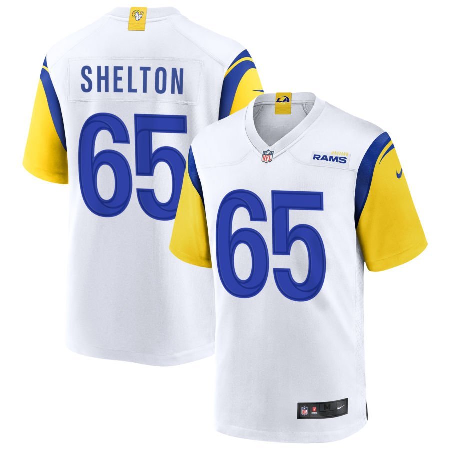 Coleman Shelton Men’s Nike White Los Angeles Rams Alternate Custom Jersey