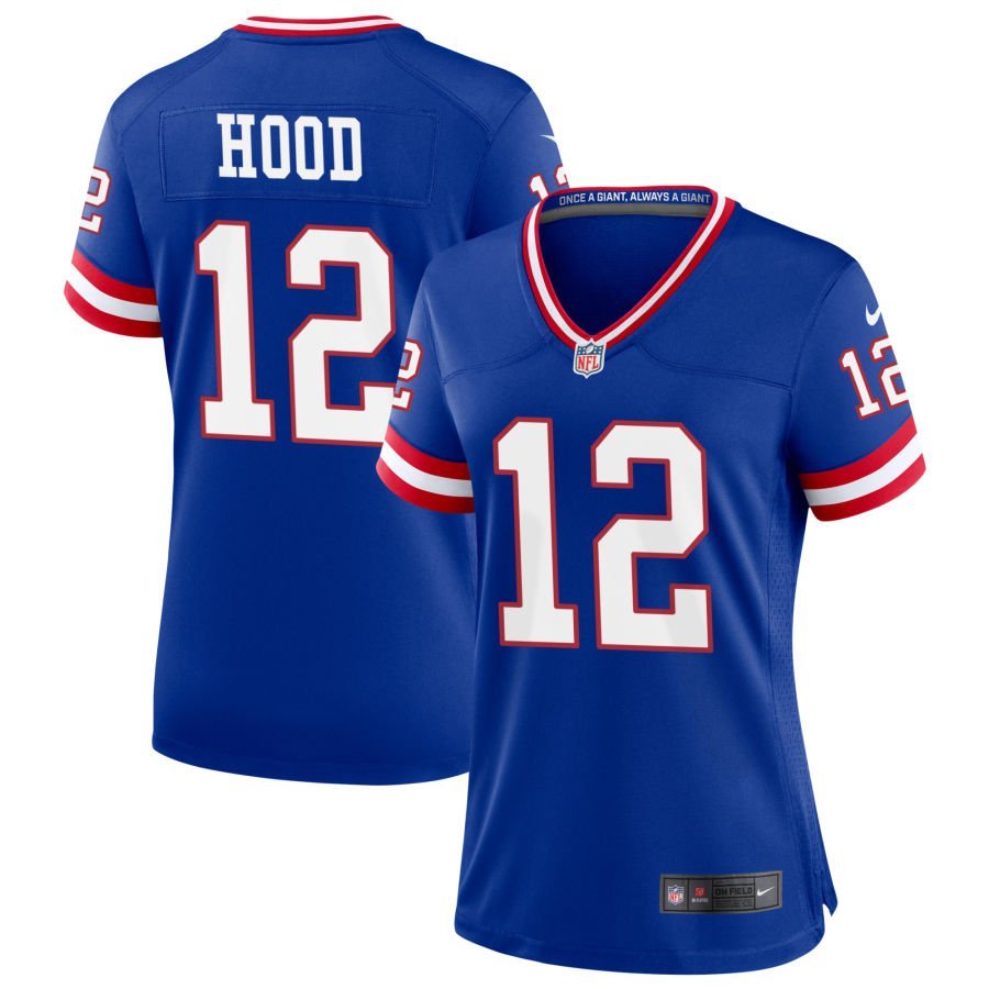 Colton Hood Women’s Nike Royal New York Giants Classic Custom Game Jersey