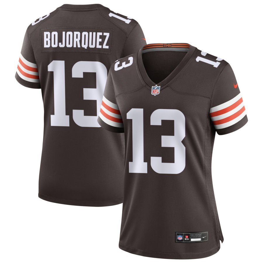 Corey Bojorquez Women’s Nike Cleveland Browns Brown Custom Game Jersey