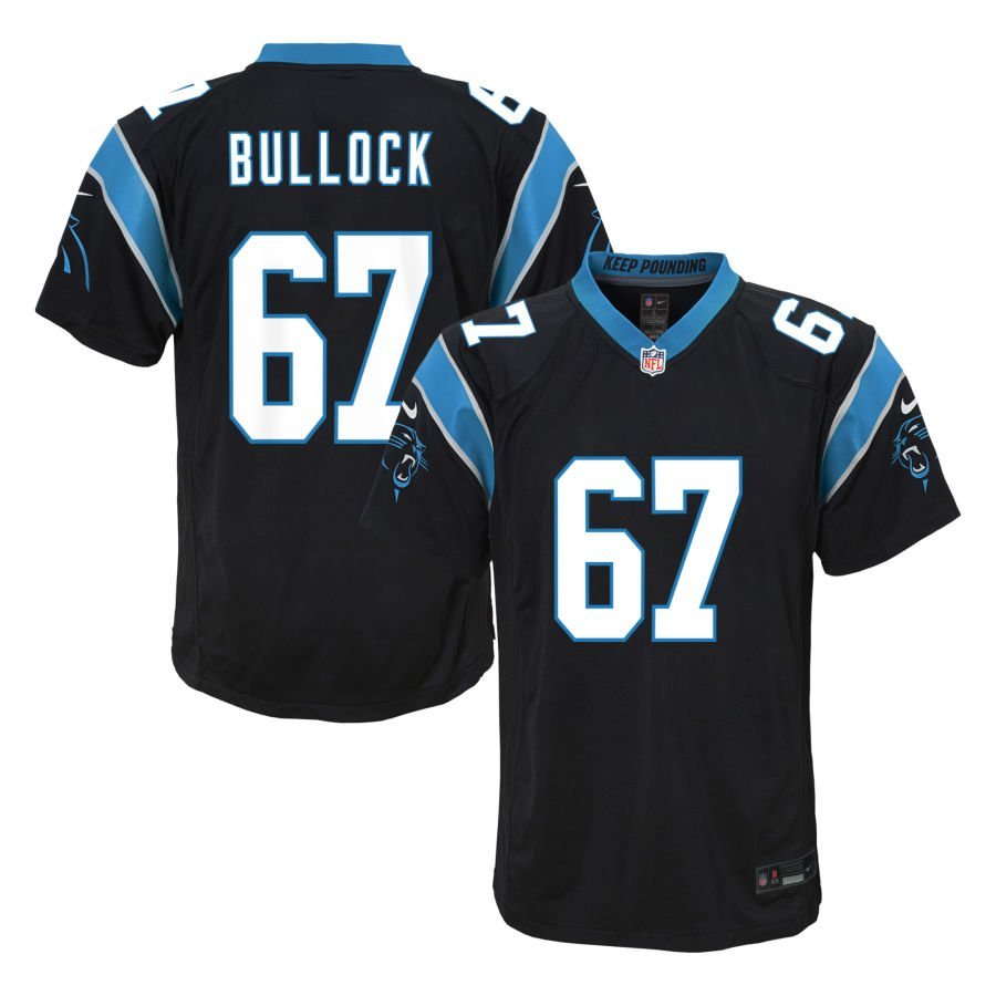 Corey Bullock Youth Nike Black Carolina Panthers Custom Game Jersey