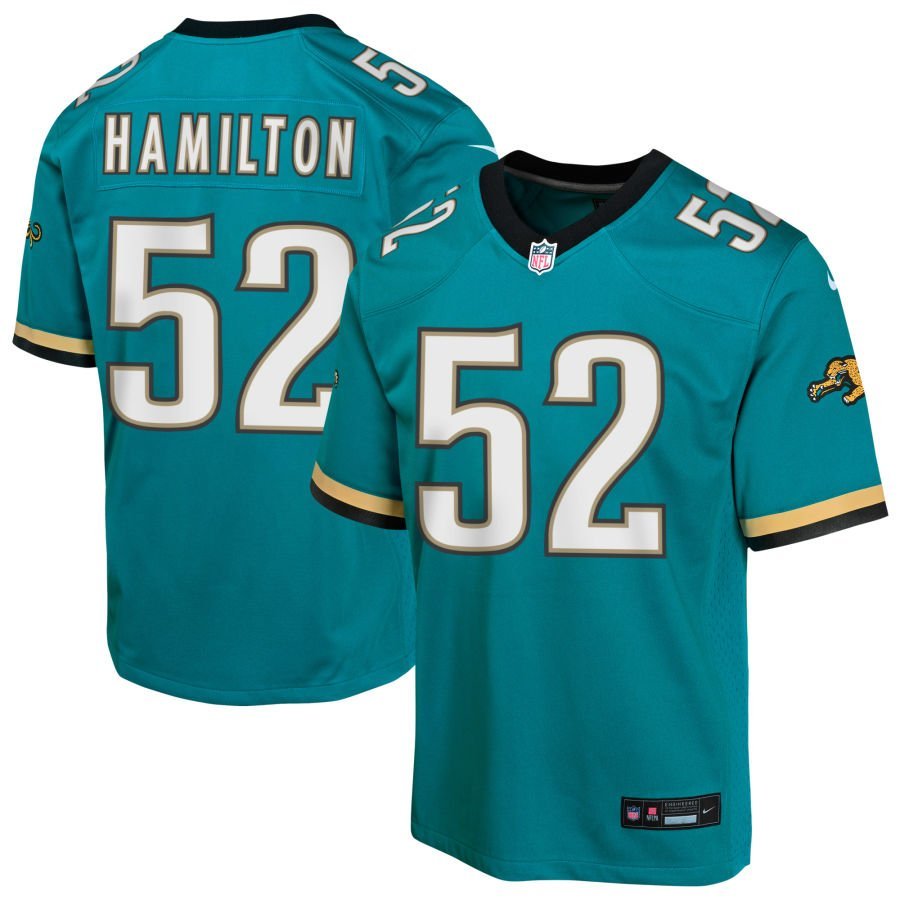 DaVon Hamilton Youth Nike Teal Jacksonville Jaguars Prowler Throwback Custom Game Jersey