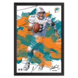 Dan Marino Miami Dolphins 27″ x 39″ Brush Stroke Player Framed Art Print Dan Marino Miami Dolphins 27″ x 39″ Brush Stroke Player Framed Art Print