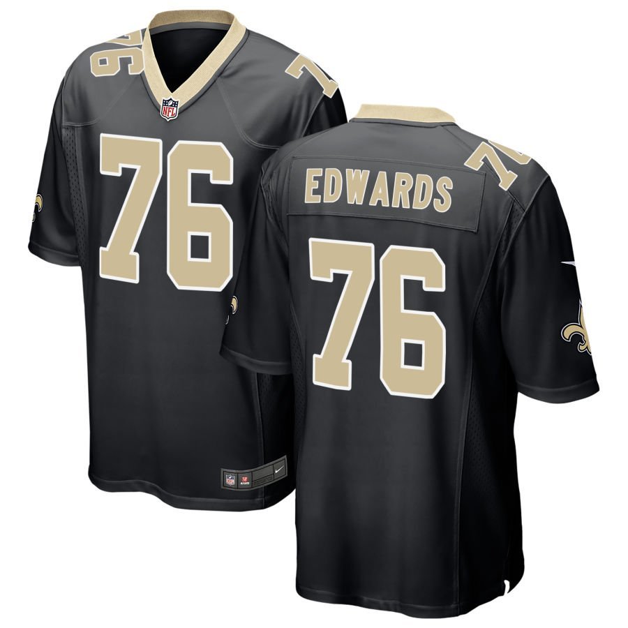 David Edwards Men’s Nike Black New Orleans Saints Custom Game Jersey