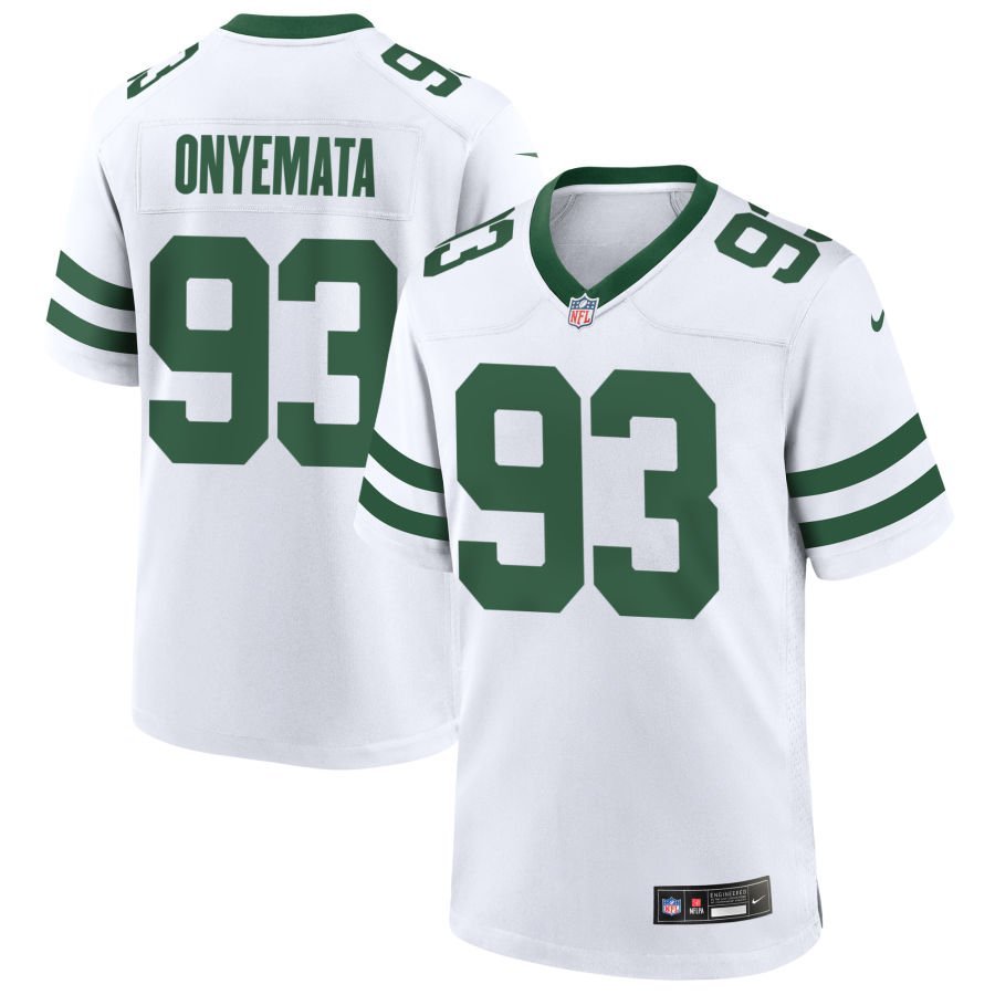 David Onyemata Men’s Nike Legacy White New York Jets Custom Game Jersey