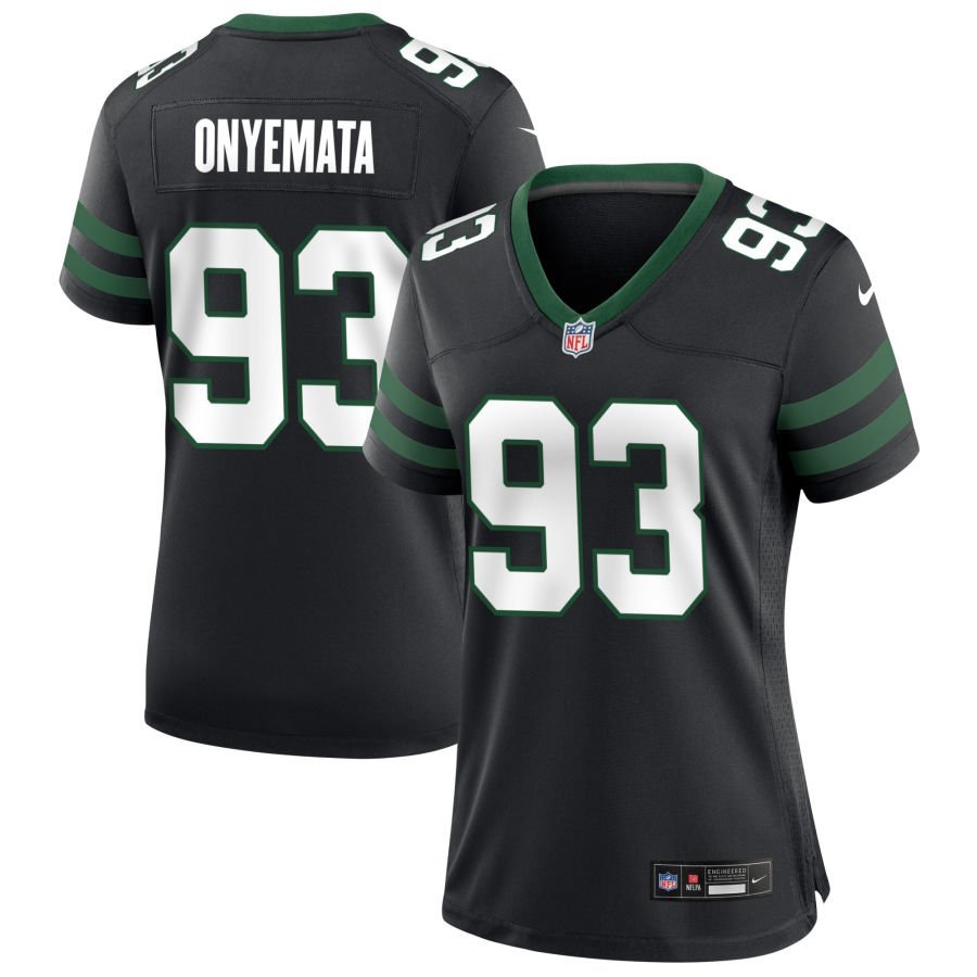 David Onyemata Women’s Nike Legacy Black New York Jets Alternate Custom Game Jersey