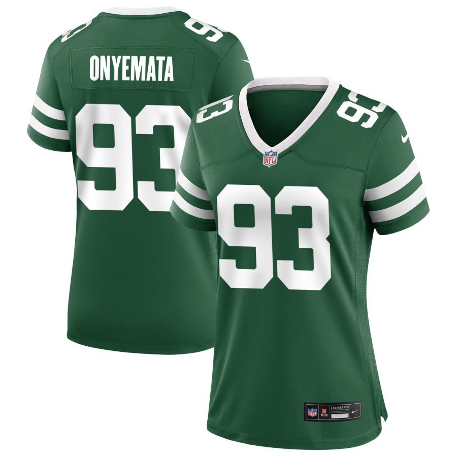 David Onyemata Women’s Nike Legacy Green New York Jets Custom Game Jersey