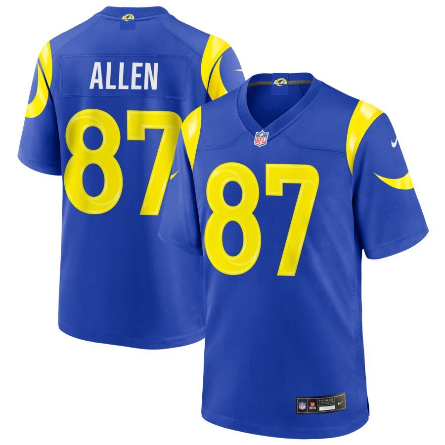 Davis Allen Men’s Nike Royal Los Angeles Rams Custom Game Jersey