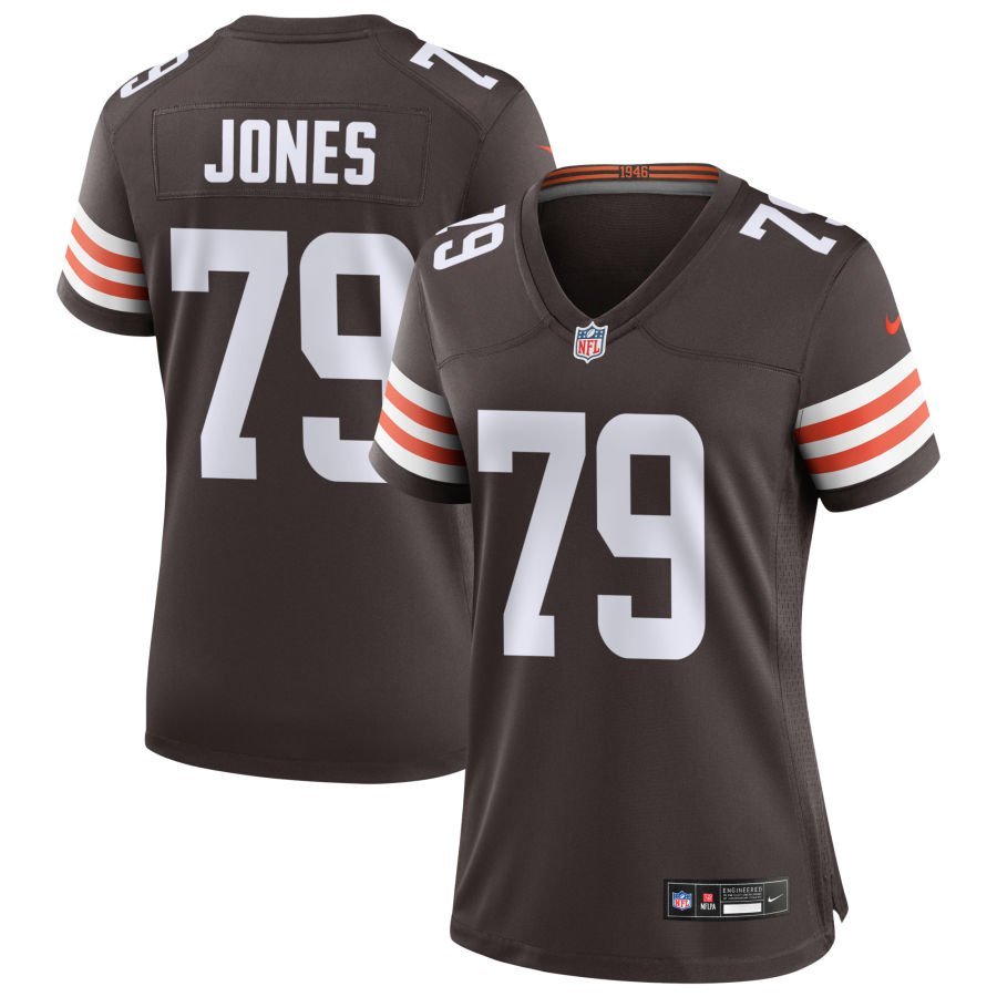 Dawand Jones Women’s Nike Cleveland Browns Brown Custom Game Jersey