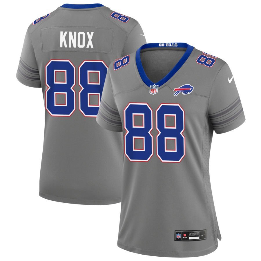 Dawson Knox Women’s Nike Gray Buffalo Bills Nickel City Custom Game Jersey