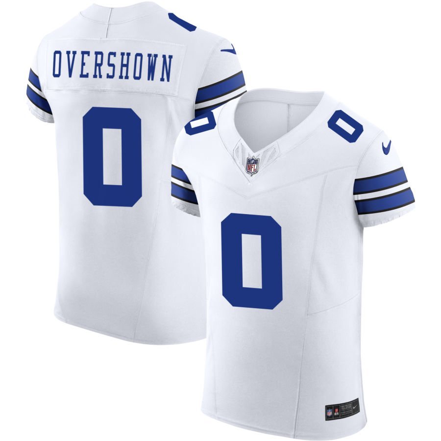 DeMarvion Overshown Men’s Nike White Dallas Cowboys Vapor F.U.S.E. Elite Custom Jersey