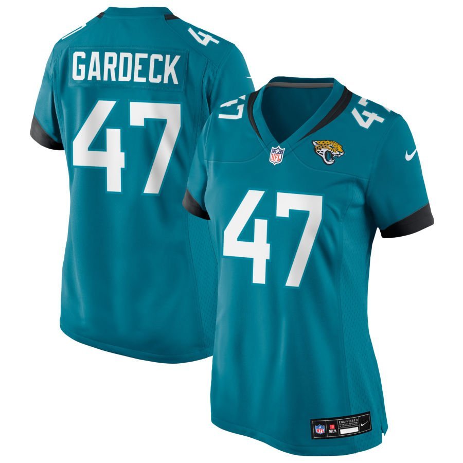 Dennis Gardeck Women’s Nike Teal Jacksonville Jaguars Custom Game Team Jersey