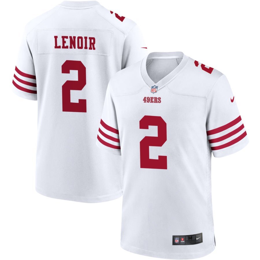 Deommodore Lenoir Men’s Nike White San Francisco 49ers Game Custom Player Jersey