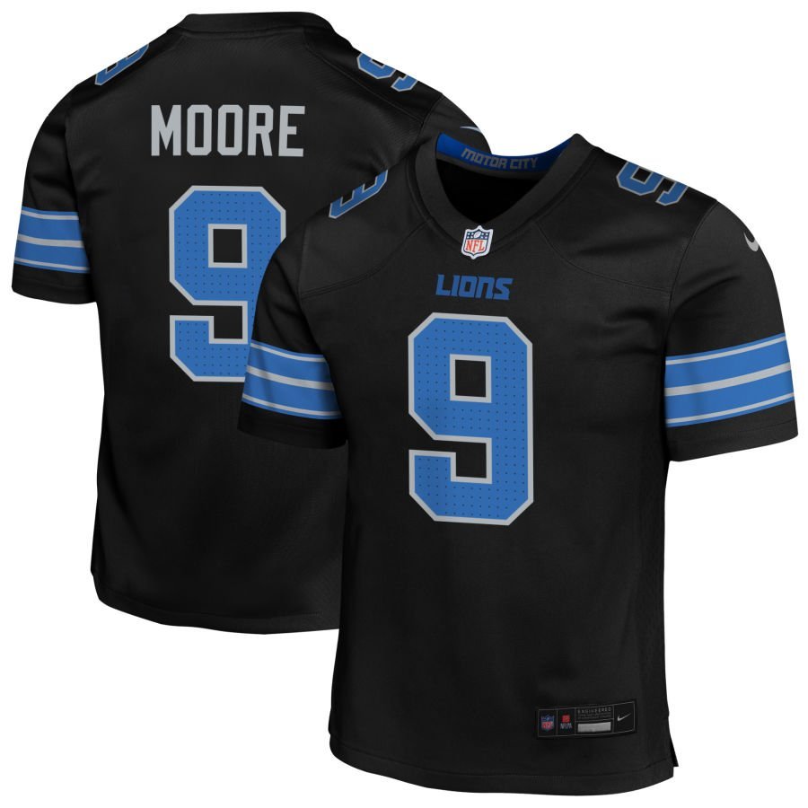 Derrick Moore Youth Nike Black Detroit Lions Alternate Custom Game Jersey Derrick Moore Youth Nike Black Detroit Lions Alternate Custom Game Jersey