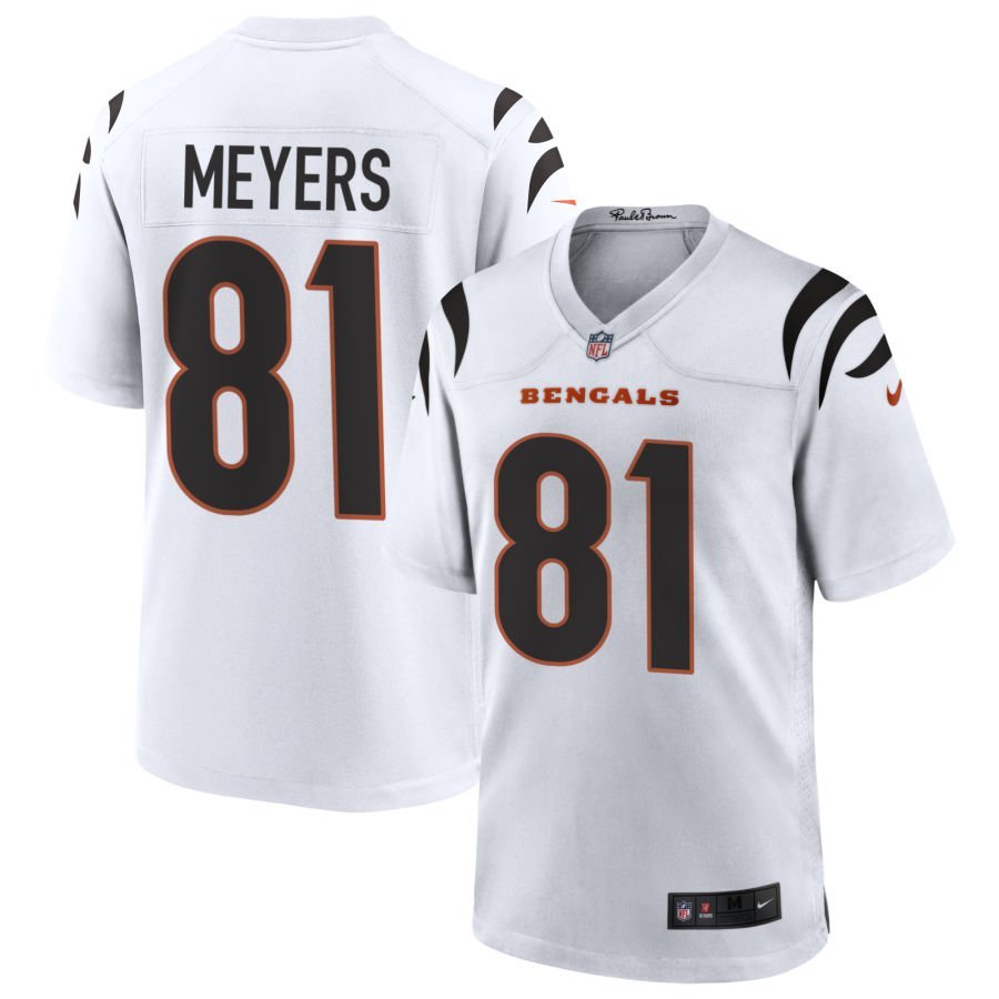 Dohnte Meyers Men’s Nike White Cincinnati Bengals Game Custom Jersey