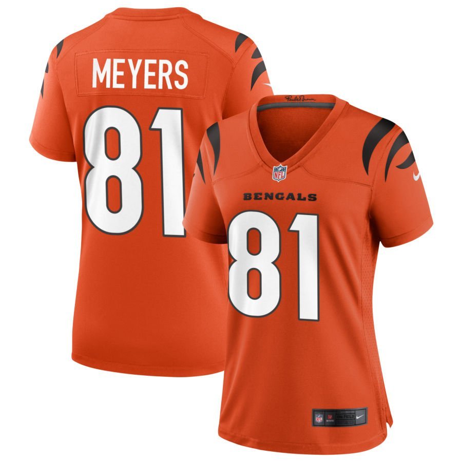 Dohnte Meyers Women’s Nike Orange Cincinnati Bengals Alternate Game Custom Jersey