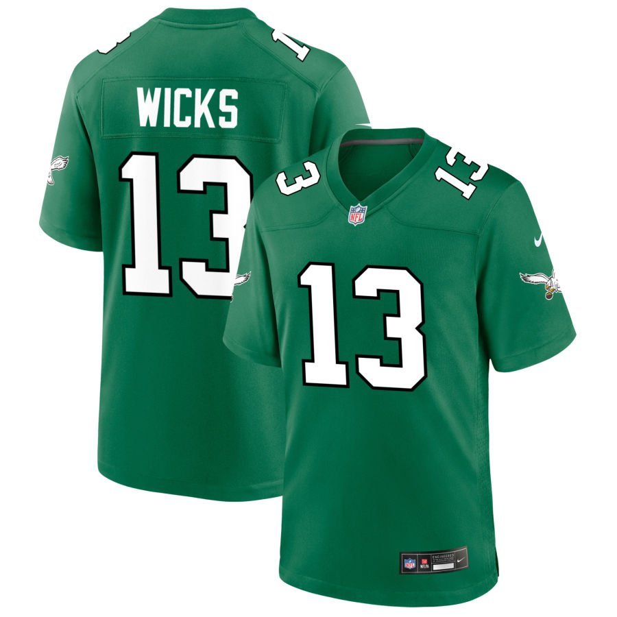 Dontayvion Wicks Men’s Nike Kelly Green Philadelphia Eagles Alternate Custom Game Jersey