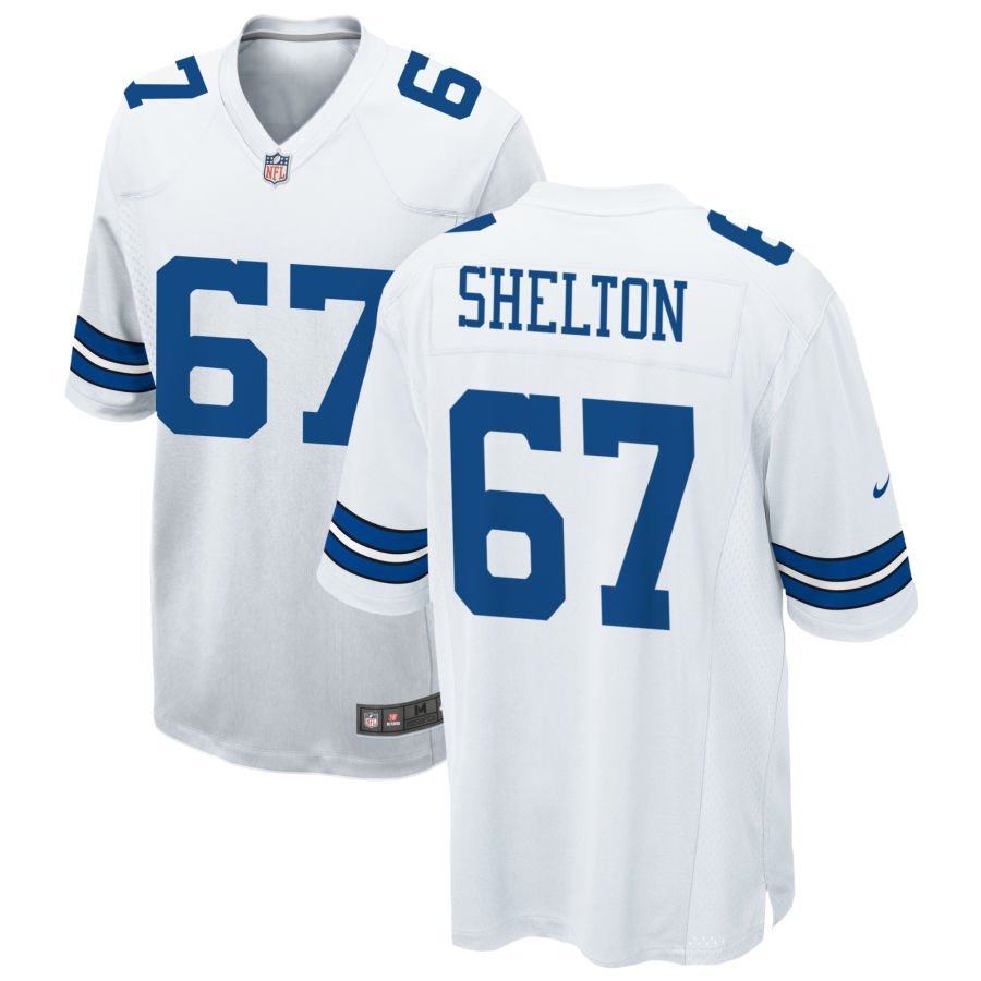 Drew Shelton Men’s Nike White Dallas Cowboys Custom Game Jersey