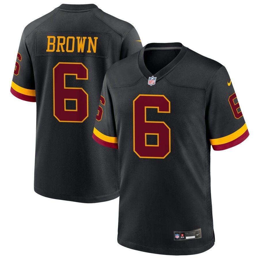 Dyami Brown Men’s Nike Black Washington Commanders Hail Raiser Alternate Custom Game Jersey