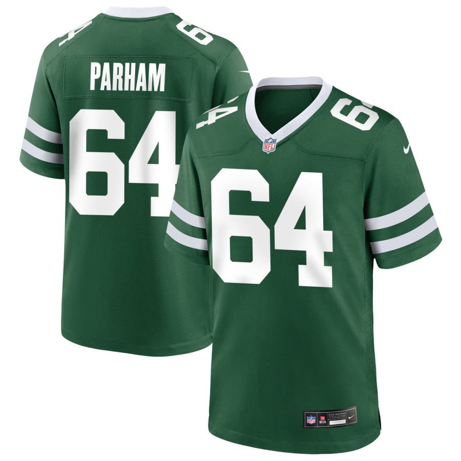 Dylan Parham Men’s Nike Legacy Green New York Jets Custom Game Jersey