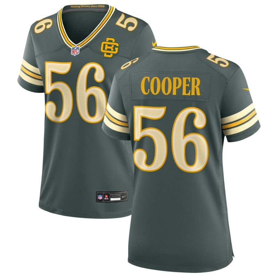 Edgerrin Cooper Women’s Nike Green Green Bay Packers 2026 Rivalries Collection Game Custom Jersey