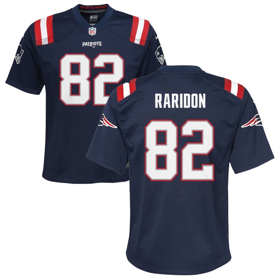 Eli Raridon Youth Nike Navy New England Patriots Custom Game Jersey Eli Raridon Youth Nike Navy New England Patriots Custom Game Jersey