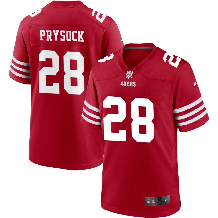 Ephesians Prysock Men’s Nike Scarlet San Francisco 49ers Custom Jersey