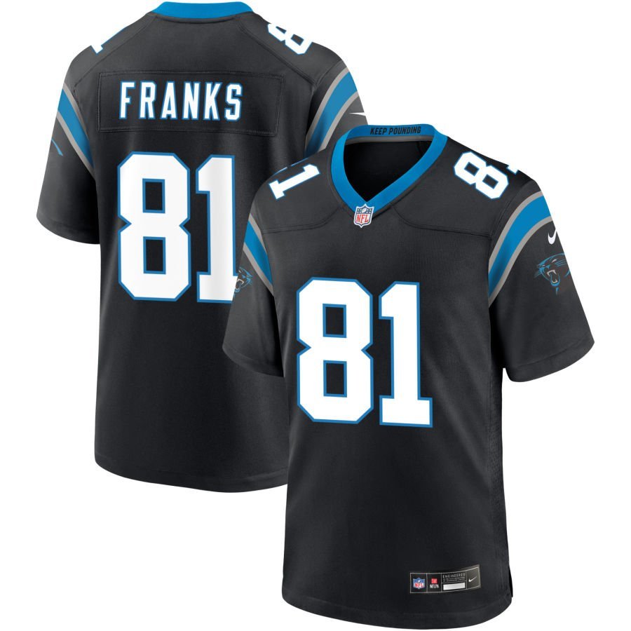 Feleipe Franks Men’s Nike Black Carolina Panthers Custom Game Jersey