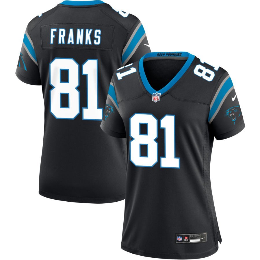 Feleipe Franks Women’s Nike Black Carolina Panthers Custom Game Jersey