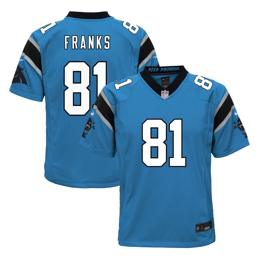 Feleipe Franks Youth Nike Blue Carolina Panthers Alternate Custom Game Jersey