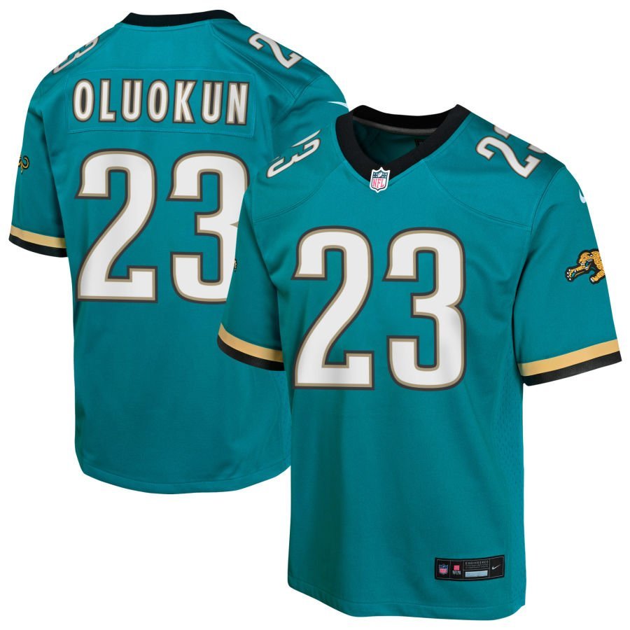 Foyesade Oluokun Youth Nike Teal Jacksonville Jaguars Prowler Throwback Custom Game Jersey
