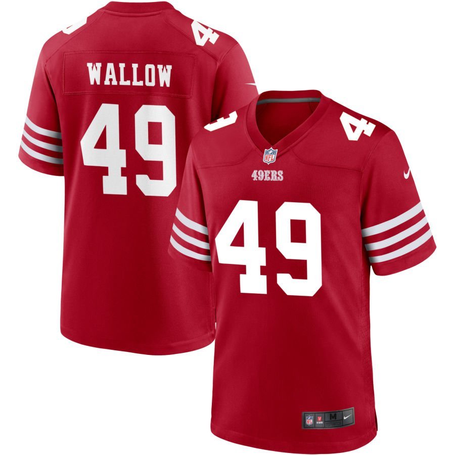 Garret Wallow Men’s Nike Scarlet San Francisco 49ers Custom Jersey