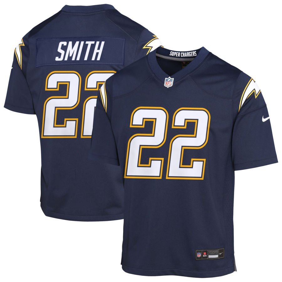 Genesis Smith Youth Nike Navy Los Angeles Chargers Alternate Super Chargers Game Custom Jersey