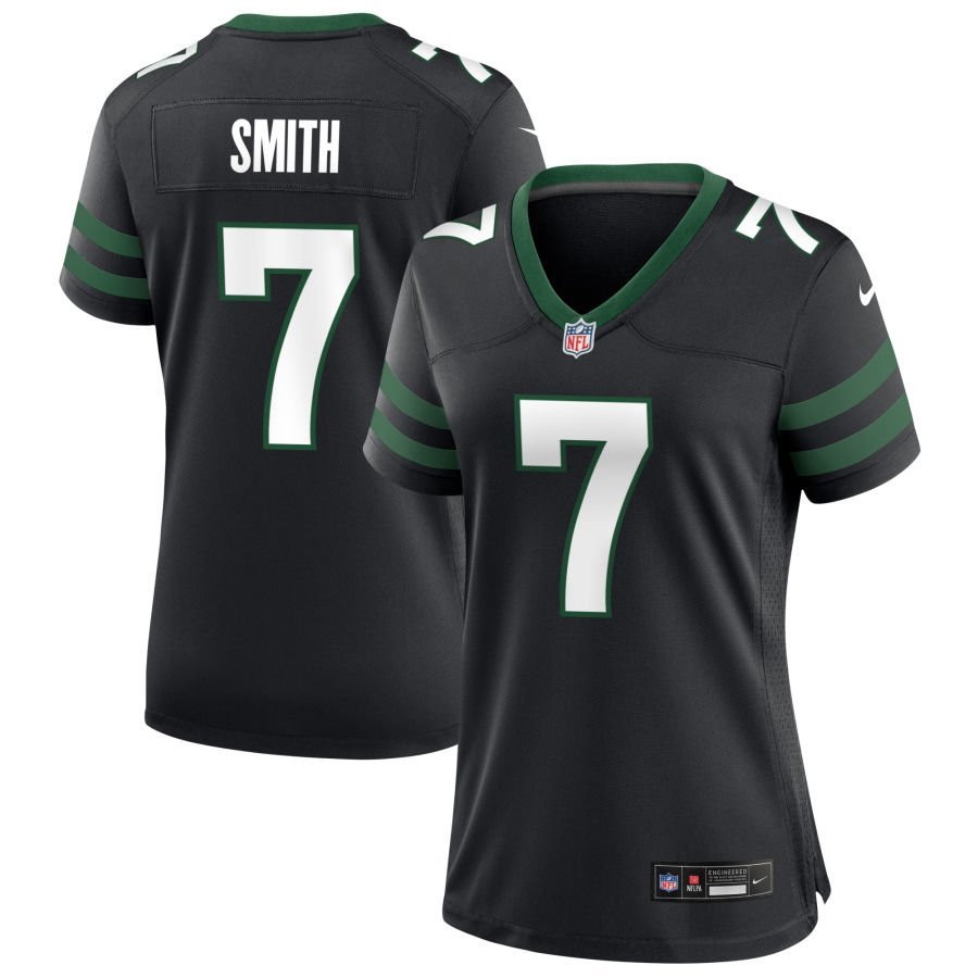 Geno Smith Women’s Nike Legacy Black New York Jets Alternate Custom Game Jersey