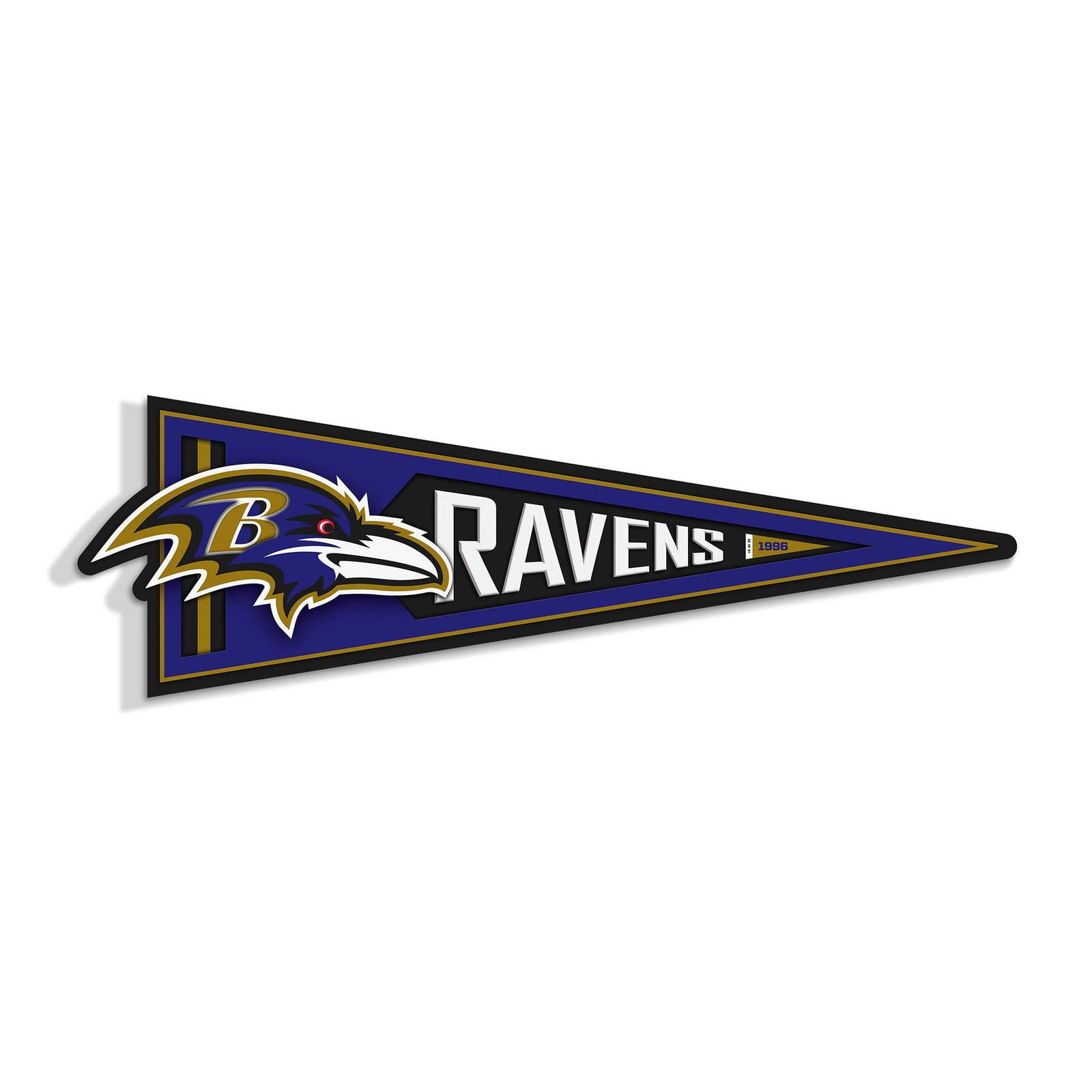 IDNA Baltimore Ravens 23″ 3D Pennant Wall Art