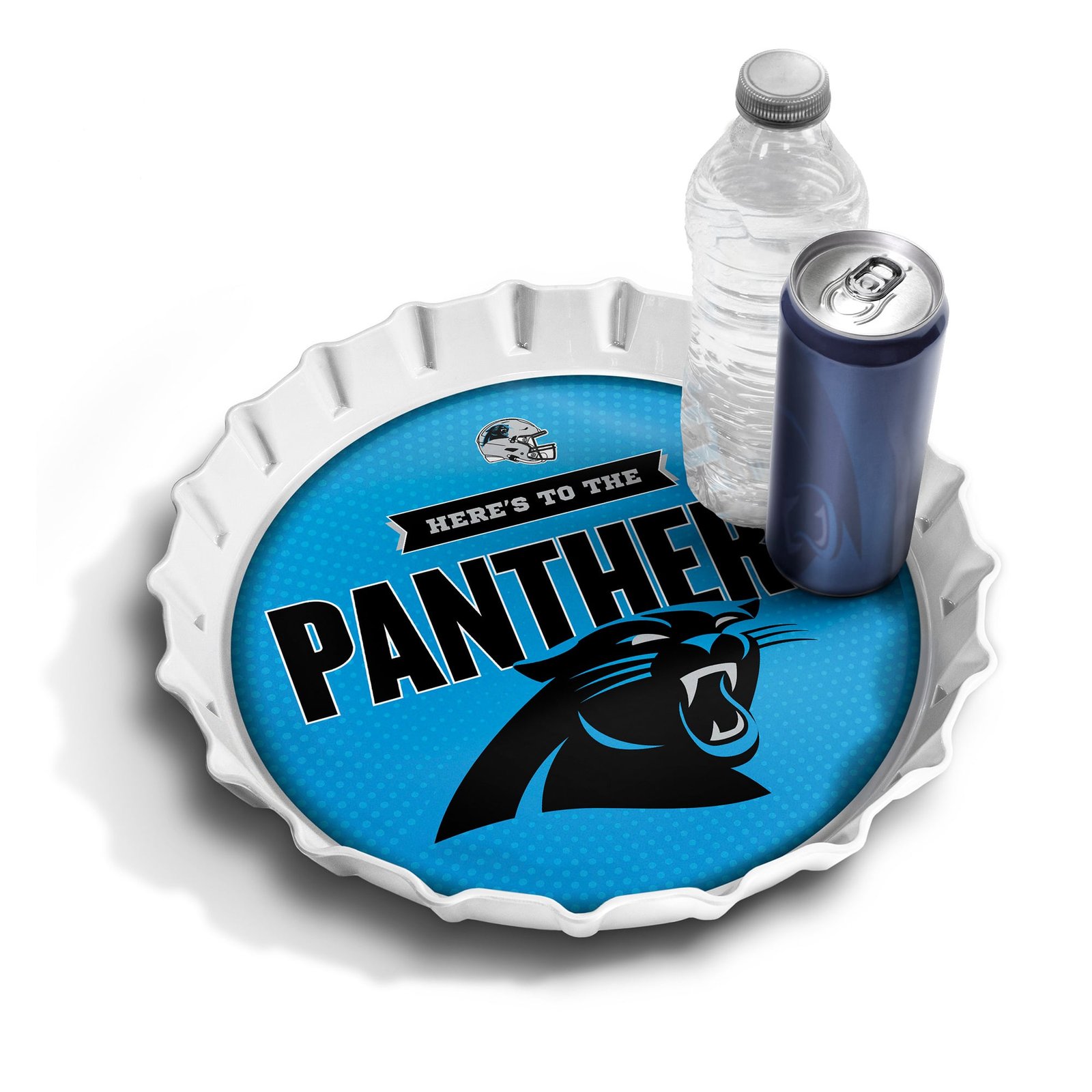 IDNA Carolina Panthers 13″ Bottle Cap Serving Tray